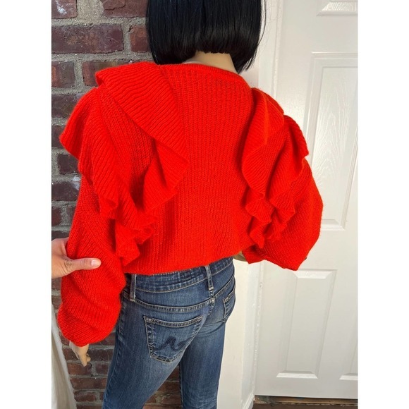 Zara Cropped Ruffled Sweater - Picture 5 of 8